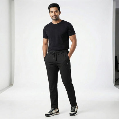 Pack of 3 Best-Offer 🤩 Premium-Quality High-Stretch Lycra Pants (Black, Grey And Dark Blue)