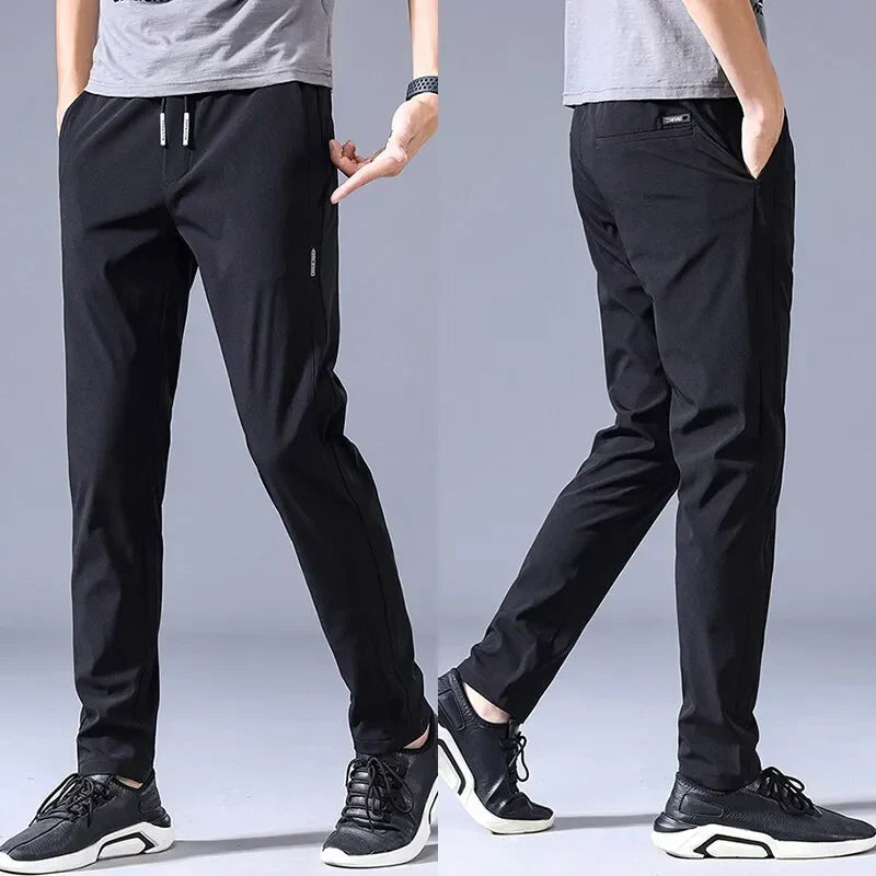 Pack of 3 Best-Offer 🤩 Premium-Quality High-Stretch Lycra Pants (Black, Grey And Dark Blue)