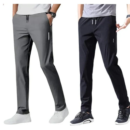 Pack of 3 Best-Offer 🤩 Premium-Quality High-Stretch Lycra Pants (Black, Grey And Dark Blue)